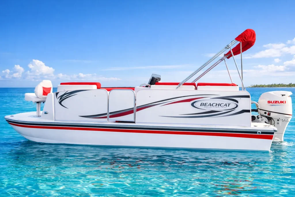 beachcat-fiberglass-saltwater-pontoon-catamaran-boat-for-sale