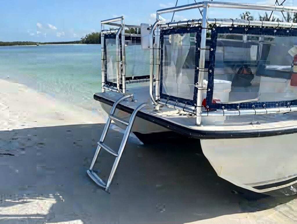 2026 Commercial Series Catamaran Boat made with premium fiberglass for professional use